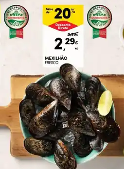 Continente Mexilhão fresco promoção