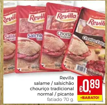 Bolama Revilla Salame/Salsichão Chouriço Tradicional Normal/Picante 70g promoção