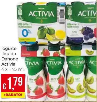 Bolama Iogurte Líquido Danone Activia 4x145ml promoção