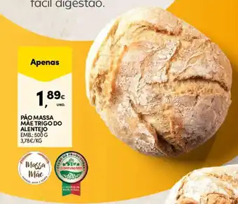 Continente Pão massa mäe trigo do alentejo promoção