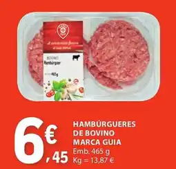 E.Leclerc Hambúrgueres de bovino marca guia promoção