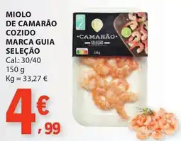 E.Leclerc Miolo de camarão cozido marca guia seleção promoção
