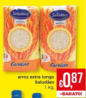 Bolama Arroz Extra Longo Saludães 1kg promoção