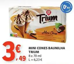 E.Leclerc Mini cones baunilha trium promoção