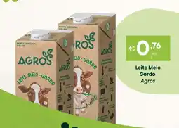Roque Supermercados Leite Meio Gordo Agros promoção