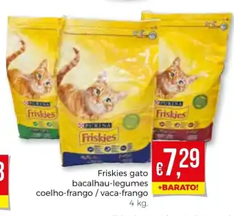 Bolama Friskies Gato Bacalhau- Legumes Coelho-Frango/Vaca-Frango 4kg promoção