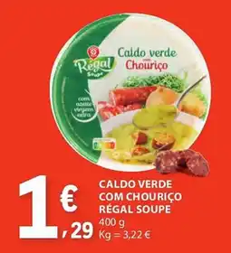 E.Leclerc Caldo verde com chouriço régal soupe promoção