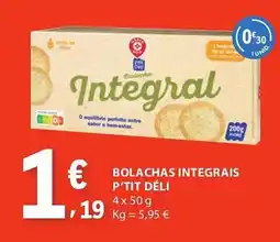 E.Leclerc Bolachas integrais p'tit déli promoção