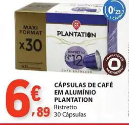 E.Leclerc Cápsulas de em alumínio plantation ristretto 30 cápsulas promoção