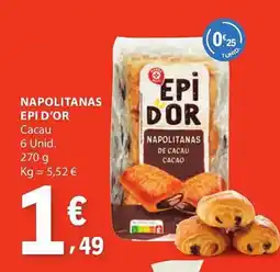 E.Leclerc Napolitanas epi d'or cacau promoção