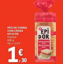E.Leclerc Pão de forma com côdea epi d'or familiar promoção