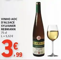 E.Leclerc Vinho aoc d'alsace sylvaner rebmann promoção