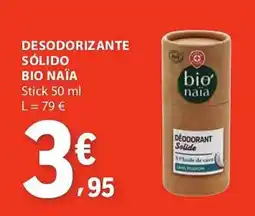 E.Leclerc Desodorizante sólido bio naïa promoção