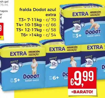 Bolama Fralda Dodot Azul Extra T3+7-11kg -c/70 promoção