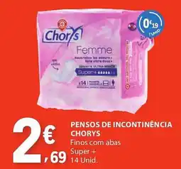 E.Leclerc Pensos de incontinência chorys promoção