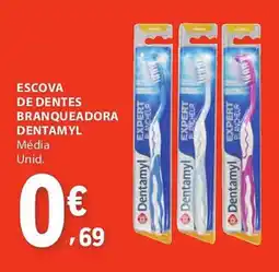E.Leclerc Escova de dentes branqueadora dentamyl média unid. promoção