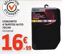 E.Leclerc Conjunto 4 tapetes auto tech9 universal promoção