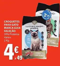 E.Leclerc Croquetes para gato marca guia seleção 30% proteína vários promoção