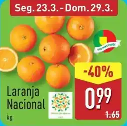 ALDI Laranja Nacional promoção