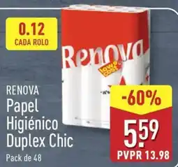ALDI Renova papel higiénico duplex chic promoção