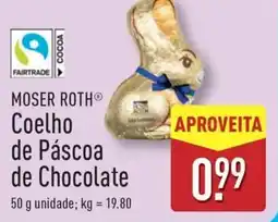 ALDI MOSER ROTH Coelho de Páscoa de Chocolate promoção