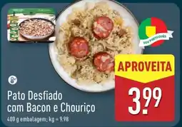 ALDI Pato Desfiado com Bacon e Chouriço promoção