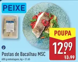 ALDI Postas de Bacalhau MSC promoção