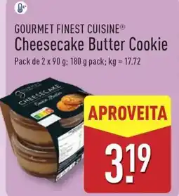 ALDI GOURMET FINEST CUISINE Cheesecake Butter Cookie promoção