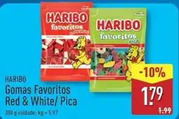 ALDI HARIBO Gomas Favoritos Red & White/Pica promoção