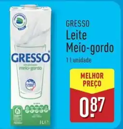 ALDI GRESSO Leite Meio-gordo promoção