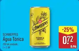 ALDI SCHWEPPES Água Tónica promoção
