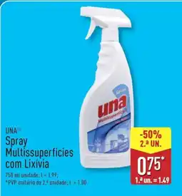 ALDI UNA Spray Multissuperfícies com Lixívia promoção
