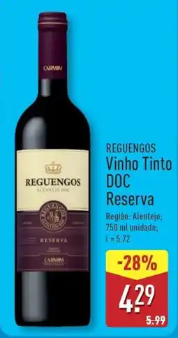 ALDI REGUENGOS Vinho Tinto DOC Reserva promoção
