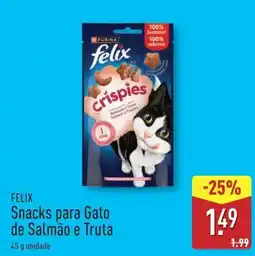 ALDI FELIX Snacks para Gato de Salmão e Truta promoção
