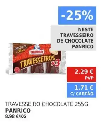 Minipreço Panrico Travesseiro Chocolate 255g promoção