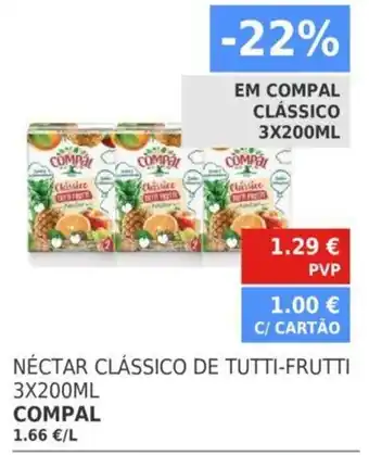Minipreço Compal Néctar Clássico de Tutti-Frutti 3x200ml promoção