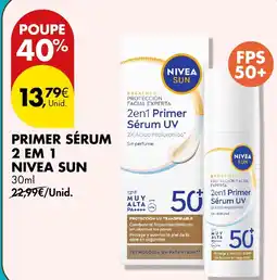 Pingo Doce Primer sérum 2 em 1 nivea sun promoção