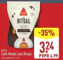 ALDI DELTA Café Moído Lote Ritual promoção