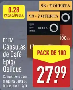 ALDI DELTA Cápsulas de Café Epiq/ Qalidus promoção