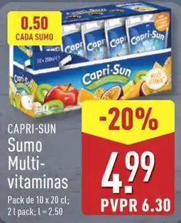 ALDI CAPRI-SUN Sumo Multi- vitaminas promoção