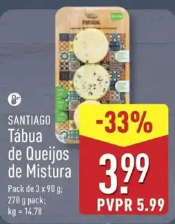 ALDI SANTIAGO Tábua de Queijos de Mistura promoção