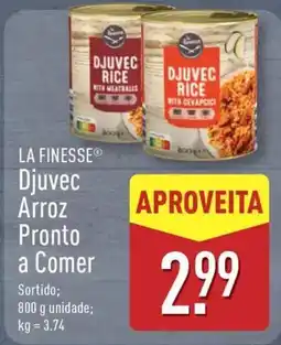 ALDI LA FINESSE Djuvec Arroz Pronto a Comer promoção