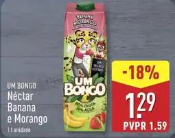 ALDI UM BONGO Néctar Banana e Morango promoção