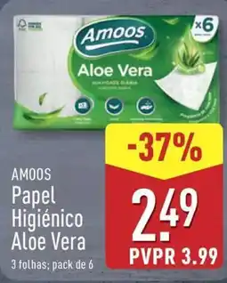 ALDI AMOOS Papel Higiénico Aloe Vera promoção