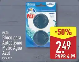 ALDI PATO Bloco para Autoclismo Matic Agua Azul promoção