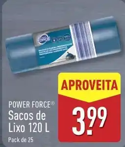 ALDI POWER FORCE Sacos de Lixo 120 L promoção