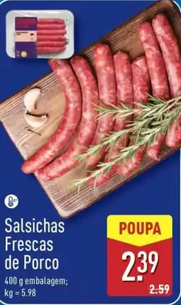 ALDI Salsichas Frescas de Porco promoção