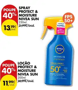 Pingo Doce Spray protect & moisture nivea sun promoção