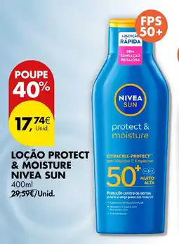Pingo Doce Loção protect & moisture nivea sun promoção