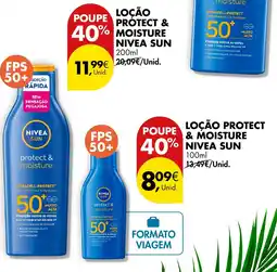 Pingo Doce Loção protect & moisture nivea sun promoção